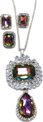 24 FASHION Alloy Rhodium Multicolor Jewellery Set(Pack of 1)