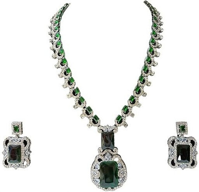 TWOLOVER Alloy Green, Silver Jewellery Set(Pack of 1)
