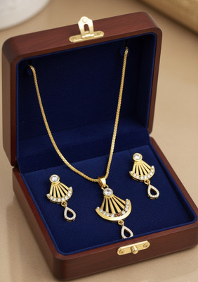 Vinayak Brass Gold-plated Gold Jewellery Set(Pack of 1)