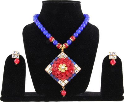 Darsha Collections Alloy Gold-plated Multicolor Jewellery Set(Pack of 1)