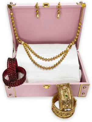 Mogha Jewels Brass Gold-plated Gold Jewellery Set(Pack of 4)