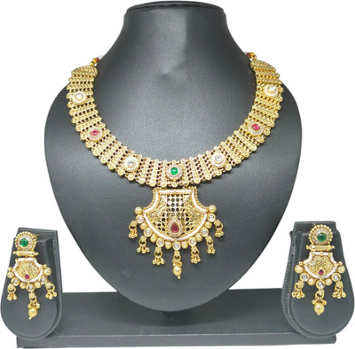 MS Creation Copper Gold-plated Gold Jewellery Set(Pack of 1)