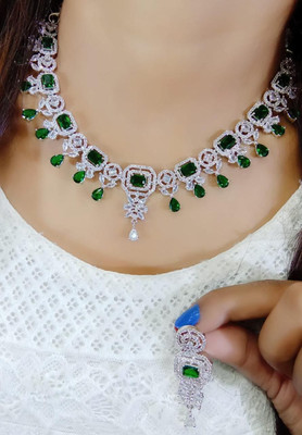 Shree Shyam Alloy Green Jewellery Set(Pack of 1)
