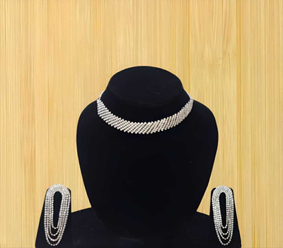 GLAMZY JEWELS Copper Silver Jewellery Set(Pack of 1)