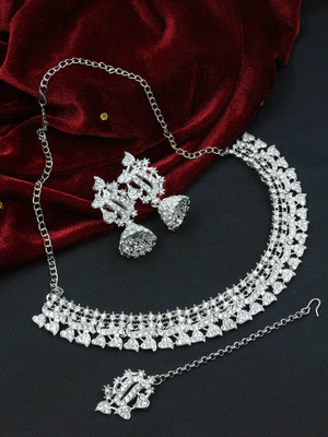 SAIYONI Alloy Silver Silver Jewellery Set(Pack of 1)