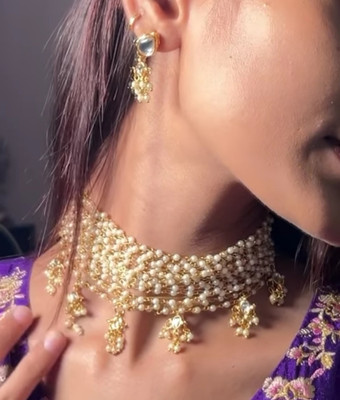 prime shopy Fabric Gold Jewellery Set(Pack of 1)