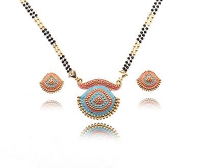 SONI DESIGNS Alloy Gold-plated Multicolor Jewellery Set(Pack of 1)
