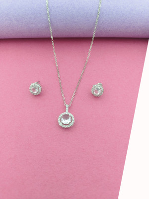 SIPARDH Alloy Silver White Jewellery Set(Pack of 1)