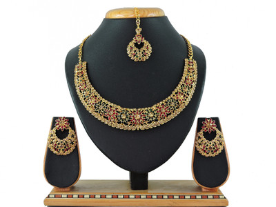 VATSALYA creation Alloy Gold-plated Multicolor Jewellery Set(Pack of 1)