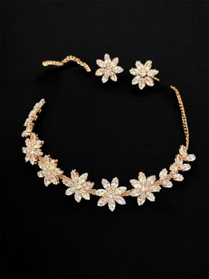 Avoir Metal Rose Gold Jewellery Set(Pack of 1)