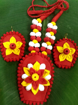 sakhicreation Fabric Multicolor Jewellery Set(Pack of 1)