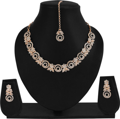 Rhymee Alloy Rhodium White Jewellery Set(Pack of 1)