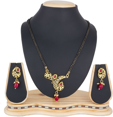 LUXOR Alloy Gold-plated Black, Gold Jewellery Set(Pack of 1)