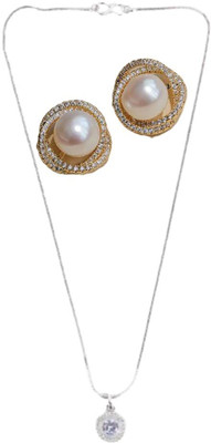 SRK Fashions Alloy White, White Jewellery Set(Pack of 1)