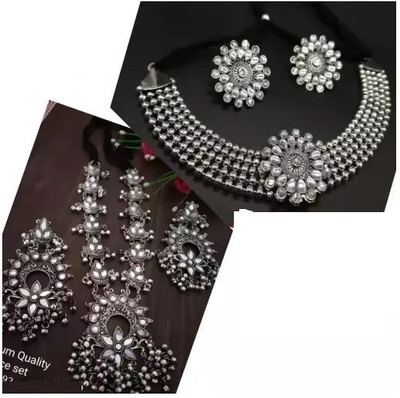 Samridhi DC Alloy Silver Jewellery Set(Pack of 4)