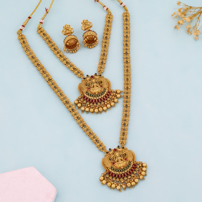 Grisha Jewellery Brass Gold-plated Gold Jewellery Set(Pack of 1)