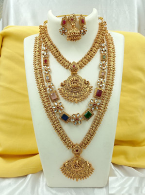 Shilpa Creation Alloy Gold Jewellery Set(Pack of 1)
