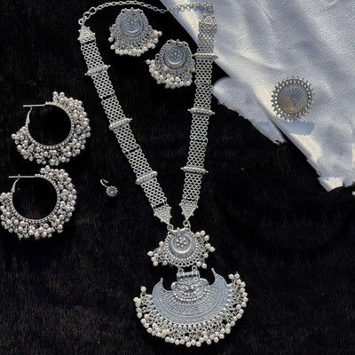 ISLANA Alloy Silver Jewellery Set(Pack of 4)