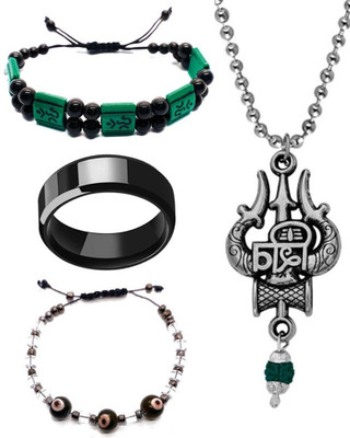 KINGSTYLEIMPEX Stainless Steel Rhodium Multicolor Jewellery Set(Pack of 4)