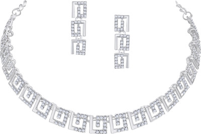 Atasi International Alloy Silver, White Jewellery Set(Pack of 2)