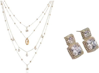 SRK Fashions Alloy Gold, Silver Jewellery Set(Pack of 1)