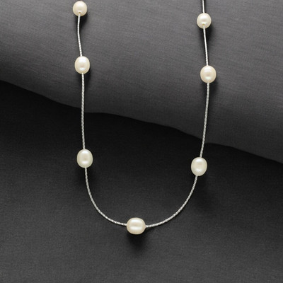 Sri Jagdamba Pearls Alloy Gold-plated White Jewellery Set(Pack of 2)