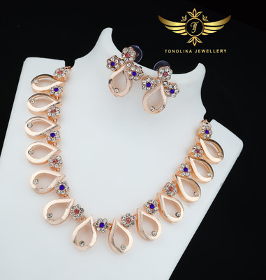 TONOLIKA JEWELLERY Brass Gold-plated Multicolor Jewellery Set(Pack of 1)