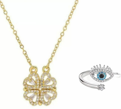 Vipunj Brass, Alloy, Stainless Steel Sterling Silver, Gold-plated, Silver Silver, Gold Jewellery Set(Pack of 2)