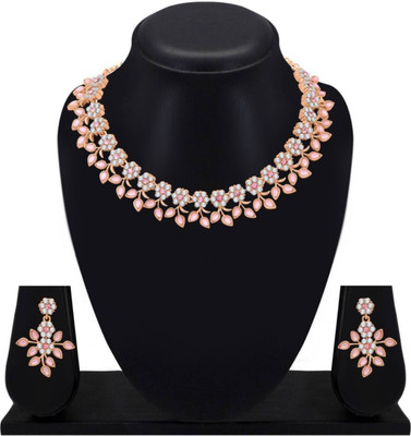 Krishnam Creation Alloy Copper Gold Jewellery Set(Pack of 1)