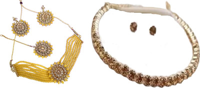 JMBW INTERNATIONAL Alloy Yellow, Gold Jewellery Set(Pack of 2)