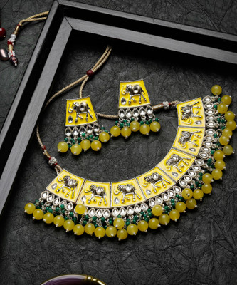 Studio Sukkhi Alloy Gold-plated Yellow Jewellery Set(Pack of 1)