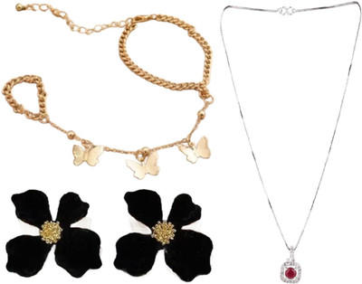 Astha Colletions Alloy Gold, Black, Silver Jewellery Set(Pack of 1)