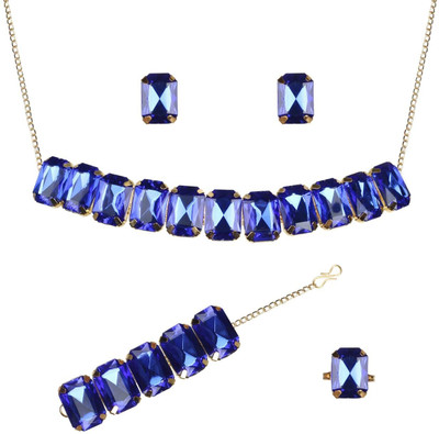 Kaima Alloy Blue Jewellery Set(Pack of 1)