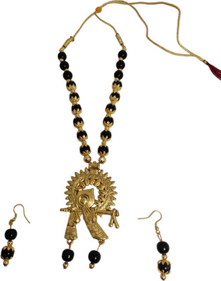 DKK Alloy Gold, Black Jewellery Set(Pack of 1)