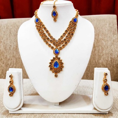 TSS Stone Gold Jewellery Set(Pack of 1)