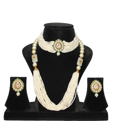 Nifty Mother of Pearl Gold-plated White Jewellery Set(Pack of 1)