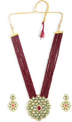 CARDINAL Alloy Gold-plated Red Jewellery Set(Pack of 1)