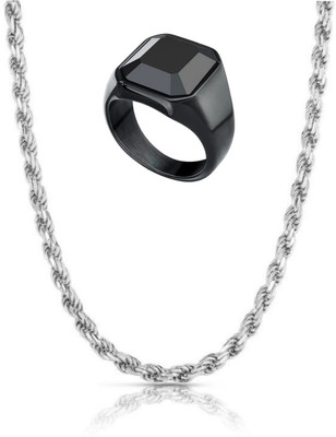 mattrachaya Alloy Titanium, Sterling Silver Black, Silver Jewellery Set(Pack of 1)