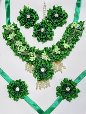 HANDEZZ Plastic Green Jewellery Set(Pack of 3)