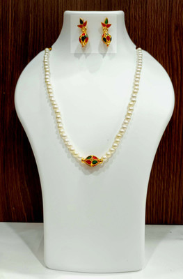 shree balaji gold Metal, Copper, Dori Gold-plated Multicolor Jewellery Set(Pack of 1)