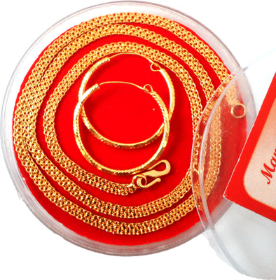 manohar Brass Gold-plated Gold Jewellery Set(Pack of 1)