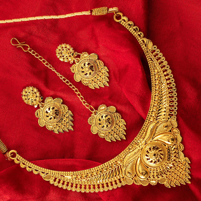 YASH ENTERPRISE Brass Gold-plated Gold Jewellery Set(Pack of 1)