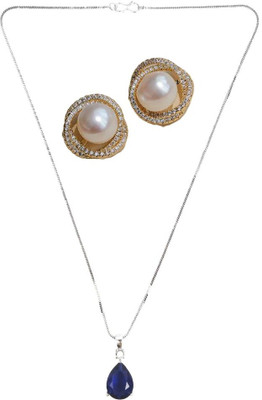 SRK Fashions Alloy Blue, White Jewellery Set(Pack of 1)