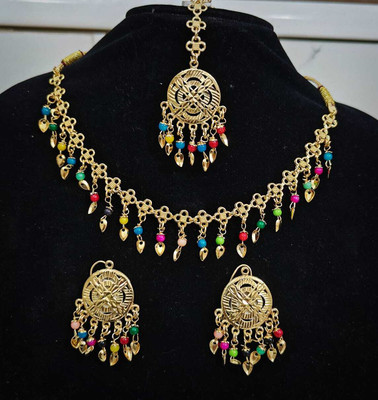 shyam enterprises Brass Gold-plated Gold Jewellery Set(Pack of 1)
