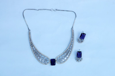 LUSTRA Brass Silver Silver Jewellery Set(Pack of 1)