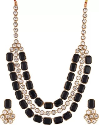 CATALYST Alloy Brass Black, White, Gold Jewellery Set(Pack of 1)
