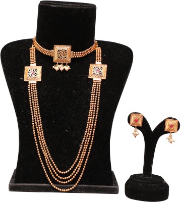 Swarajshop Alloy Gold-plated Multicolor Jewellery Set(Pack of 1)