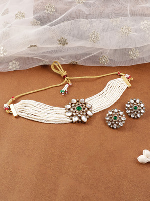 RUBANS Brass Gold-plated Gold Jewellery Set(Pack of 3)