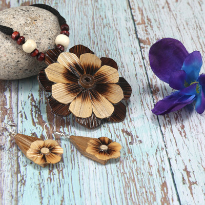 mohar glitz Wood, Dori Brown, Beige Jewellery Set(Pack of 1)