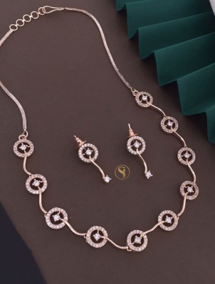 Jewel Star Alloy Rhodium White Jewellery Set(Pack of 1)